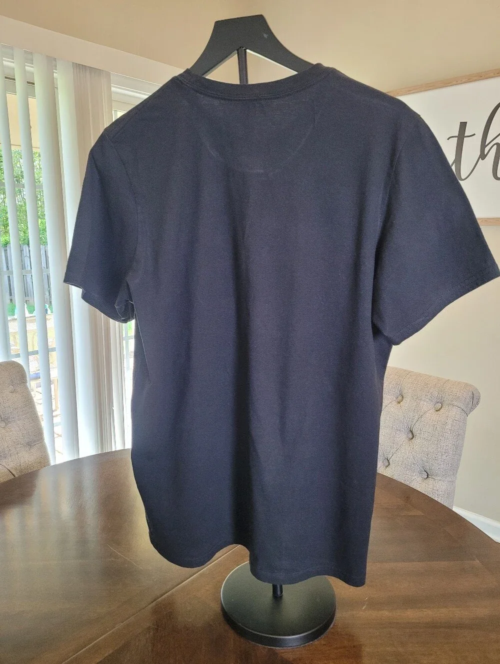 Men's Adidas Black Amplifier Tee with White Logo.  Size L